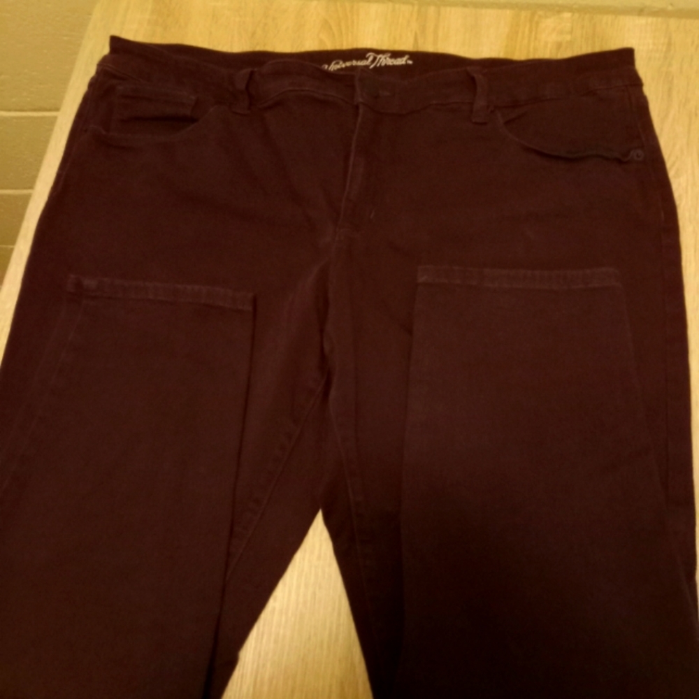 Wine/maroon jeans